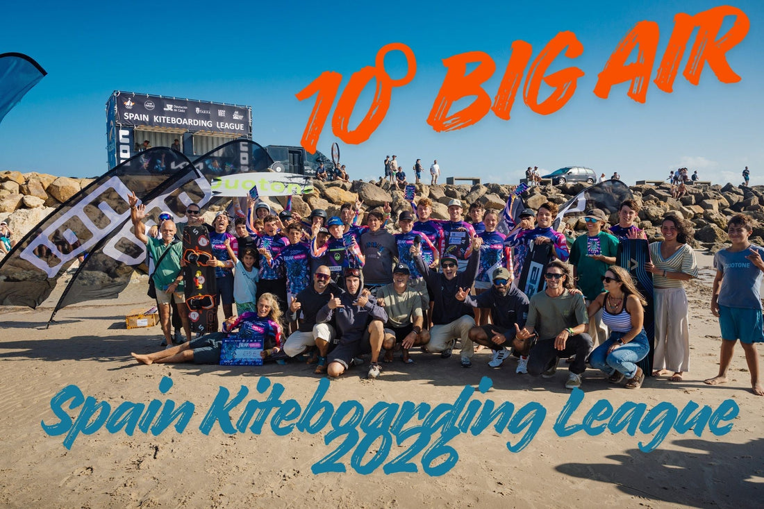 Tarifa corona a los nuevos campeones de España de Big Air en el 10º aniversario de la Spain Kiteboarding League