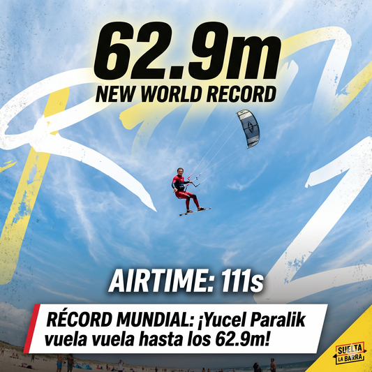 ¡62.9 METROS! 🚨 El Récord Mundial de Kitesurf más BRUTAL de la historia @yucel_paralik