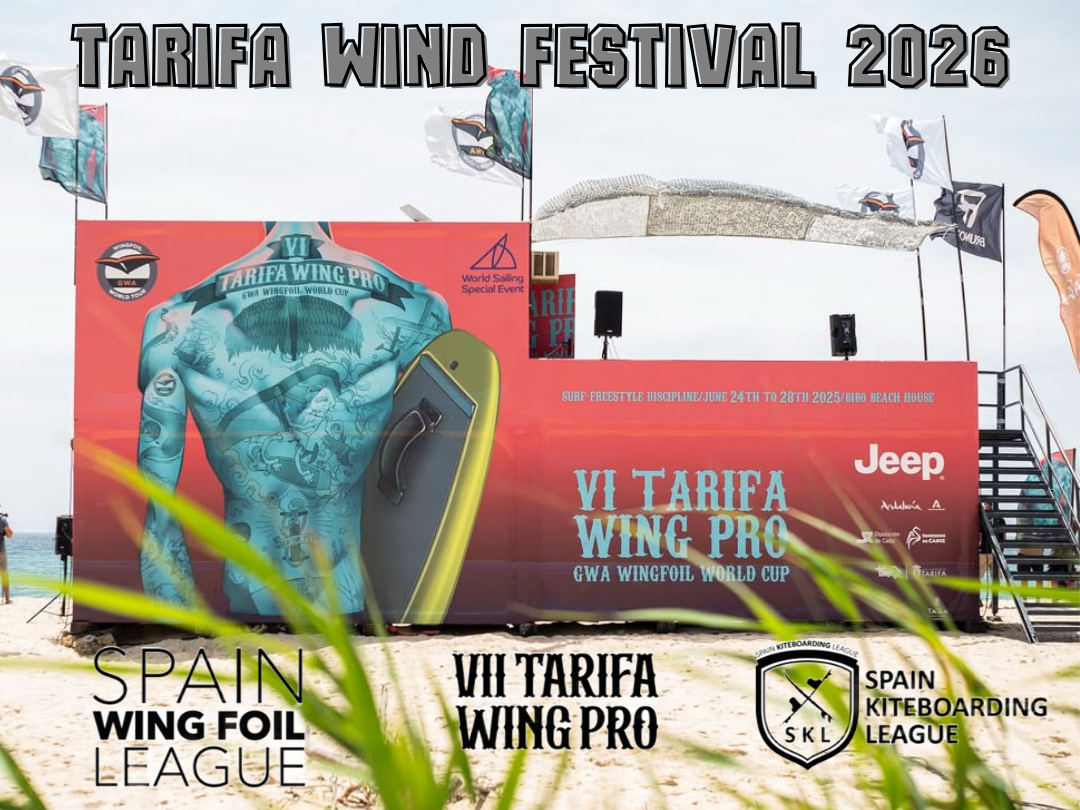 TARIFA albergará el mayor evento náutico organizado en España, Copa del Mundo Wingfoil, Campeonato de España Kiteboarding y Copa de España Wingfoil.