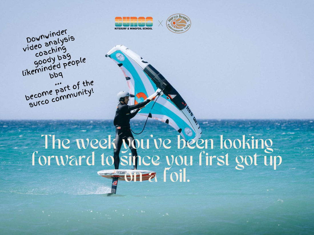 Wingfoil Camp en Surco House: Downwinders, foil y seguridad en Tarifa by SURCO SHOP