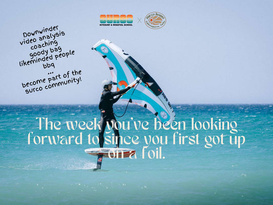Wingfoil Camp en Surco House: Downwinders, foil y seguridad en Tarifa by SURCO SHOP