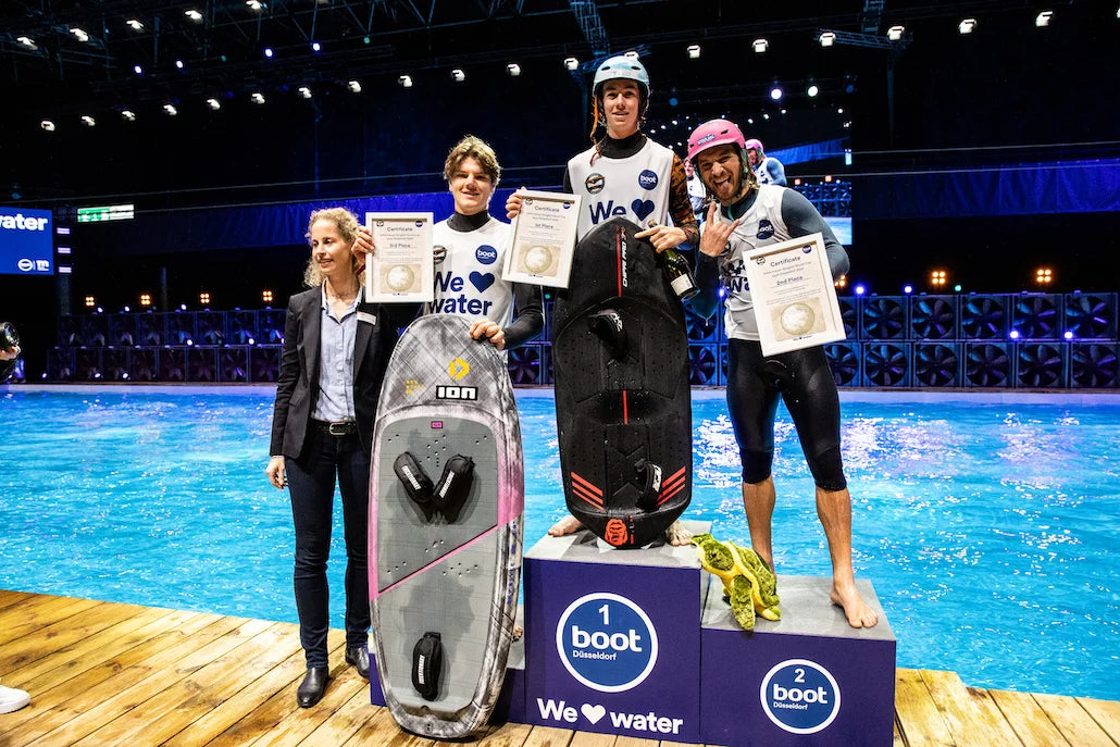 El primer evento de wingfoil INDOOR del GWA Axel Gerard y Nia Suardiaz dejan su huella en la historia.