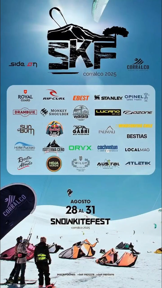 Nieve en Chile! Snowkite Fest Corralco 2025