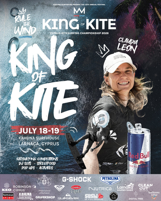 ¡Los reyes del viento se coronan en El King of Kite 2026 de Chipre con Claudia León como jueza invitada!