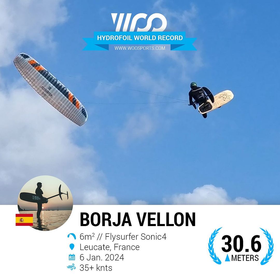 ¡¡Récord mundial de salto con kitefoil!! 30 metros 🤯