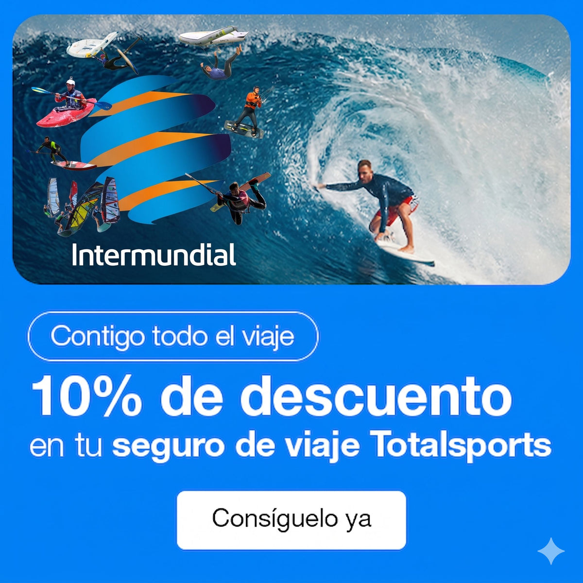 Seguro Totalsports - Seguro de viaje para kitesurf, wingfoil, surf y aventuras.